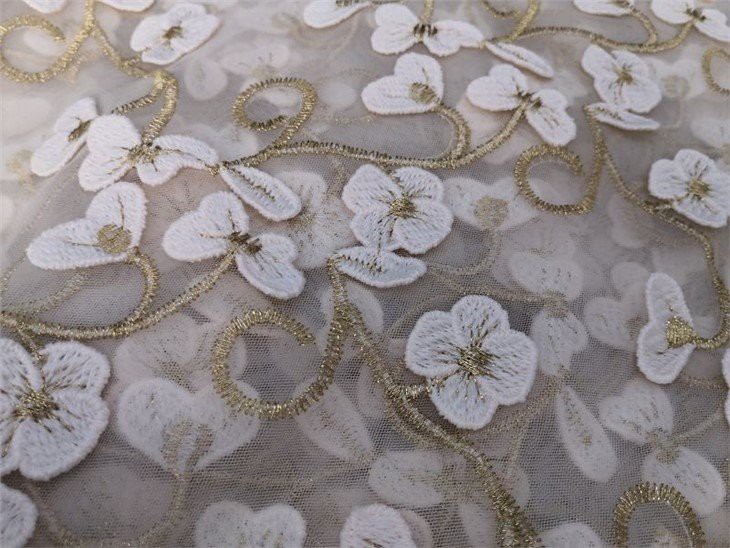Mesh Embroidery Lace Fabric